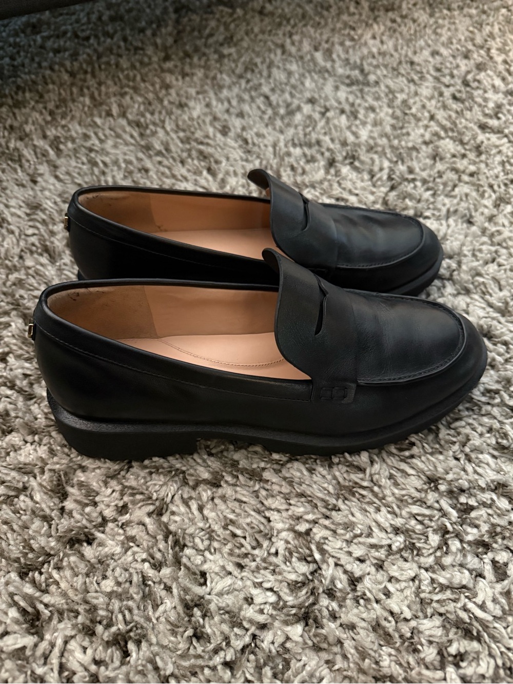 Cole Haan Women’s Black Leather  Penny Loafers